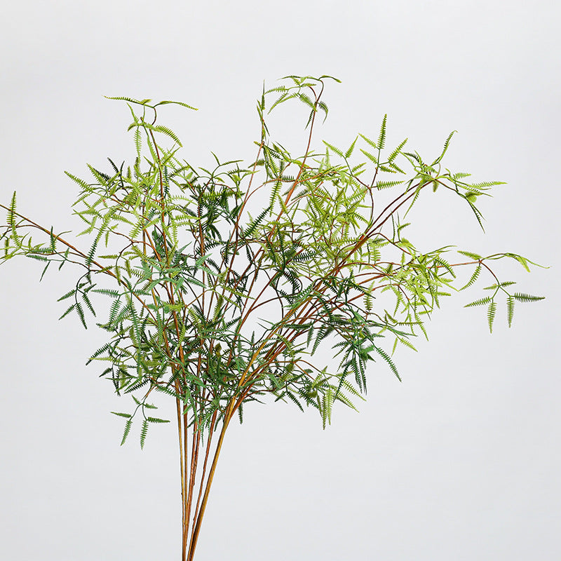 Single Stem Artificial Fern Leaf Plant, 47" Tall, Realistic Plastic Foliage for Home Decor, Wedding Arrangements, and Commercial Displays