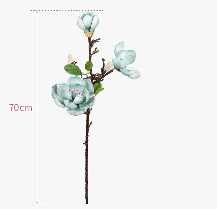 27 Inch Magnolia Stem Artificial Flowers 10 Pcs Bulk Wholesale Silk Magnolia Stems