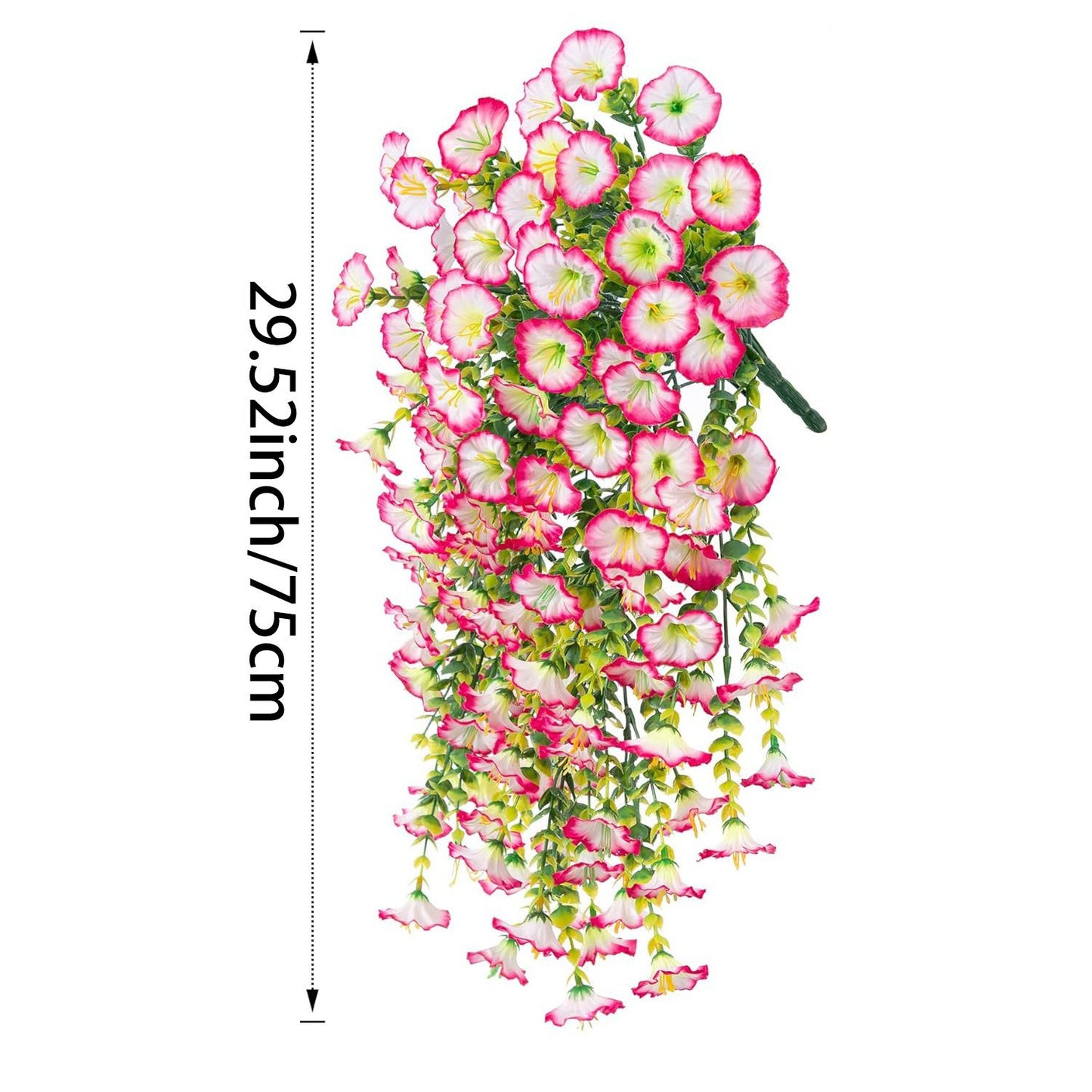 Premium 2 Pcs Morning Glory Vines Silk Flowers UV Resistant Waterproof Wedding Arch Backdrops Hanging Baskets Indoor Outdoor