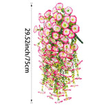 Premium 2 Pcs Morning Glory Vines Silk Flowers UV Resistant Waterproof Wedding Arch Backdrops Hanging Baskets Indoor Outdoor