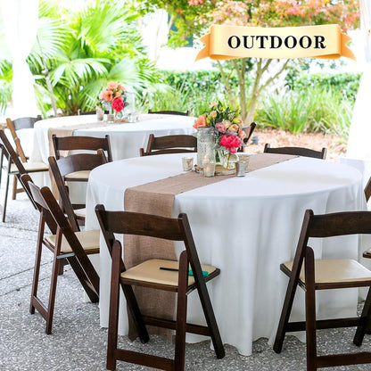 Bulk 3 Pcs Round Tablecloths Heavy Duty Polyester Washable Table Covers for Wedding Receptions Banquet Events & Birthday Parties Stain Resistant Spillproof Fabric for Dining Catering Wholesale