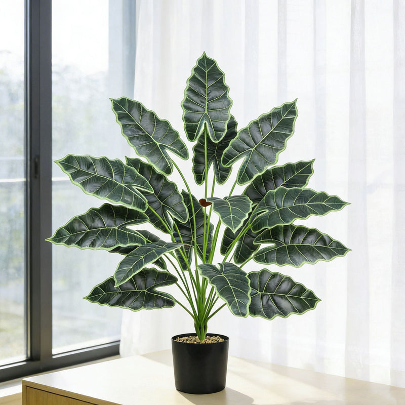 Artificial Lucky Bamboo Plant, 24" Tall, Realistic Plastic Greenery for Home, Office, Wedding Decor