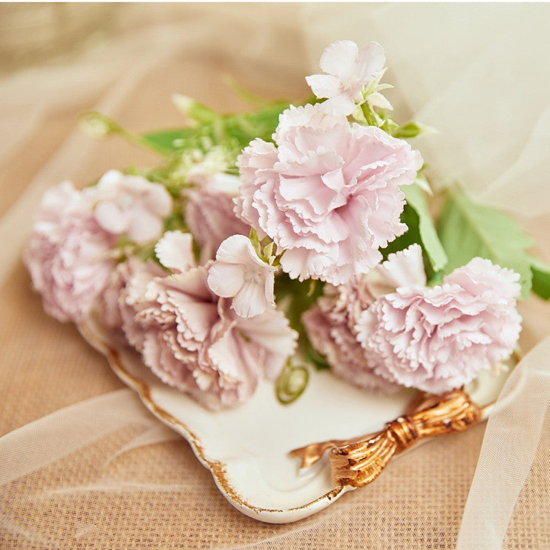 12 Inch Artificial Silk Carnation Flowers Bush, Bulk Wholesale Floral Arrangement