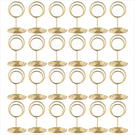Bulk 24Pcs Gold Table Number Holders Metal Wedding Centerpiece with Secure Clip for Reception Birthday Party Decor Wholesale