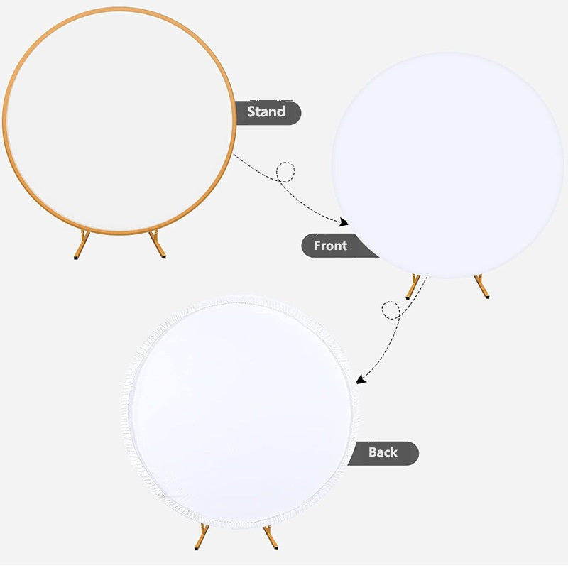 Bulk Round Elasticity Backdrop Cover for Birthday Party Wedding Decorations Wholesale