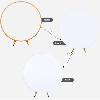 Bulk Round Elasticity Backdrop Cover for Birthday Party Wedding Decorations Wholesale