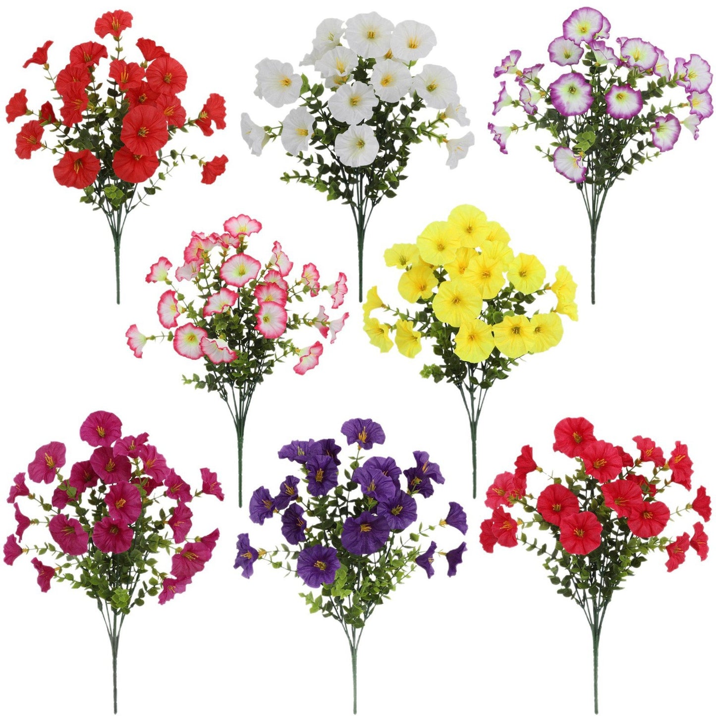 Wedding Backdrop UV-Resistant Artificial Morning Glory 10 Bundles All-Weather Faux Florals for Arch & Ceremony Floral Styling