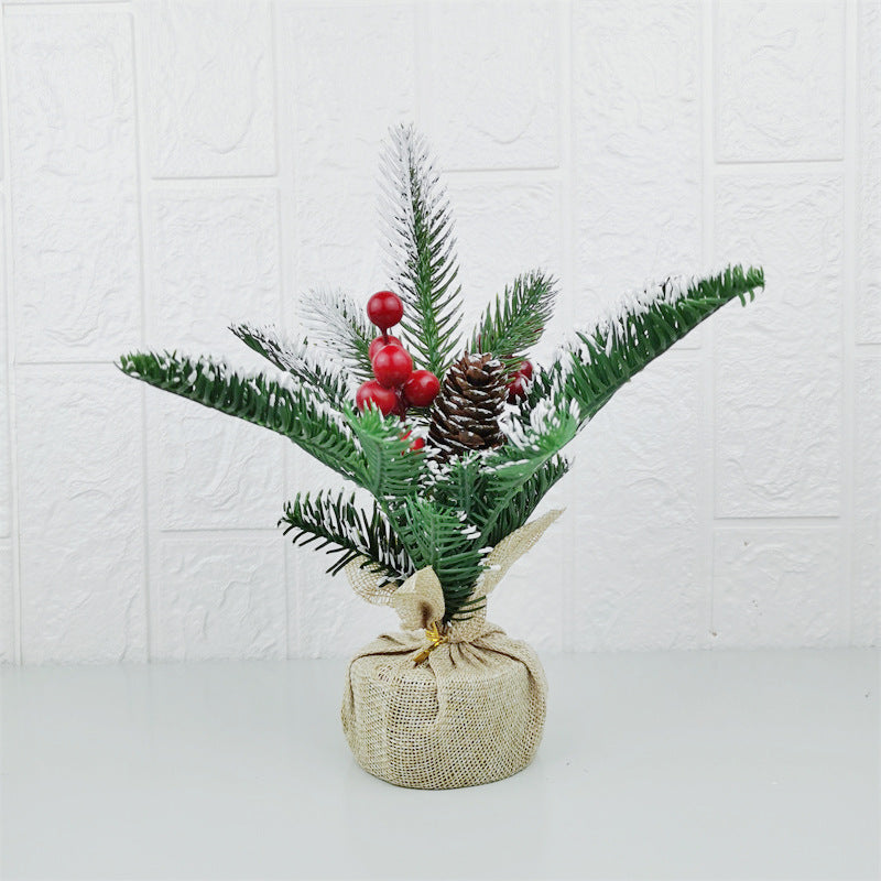 Artificial Pine Cone and Red Fruit Stems, 10 Pcs Bulk Christmas Party Decor, 12 Inch Artificial Plant Ornaments