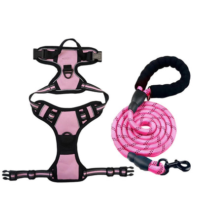 Premium No Pull Dog Harness Oxford Reflective Padding Adjustable Soft Padded Training Walking Hiking Secure Control