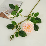 27.6" Ins-Style Faux Pink Rose Stem – Artificial Flower for Home Decor (Living Room/Dining Table) | Wedding & Photoshoot Prop