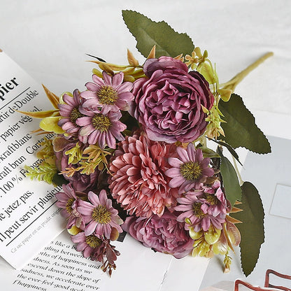 Bulk Peonies Bridal Bouquet Silk Flowers Flexible Stems Shatterproof for Anniversary Vase Arrangements Boho Home Decor Wholesale