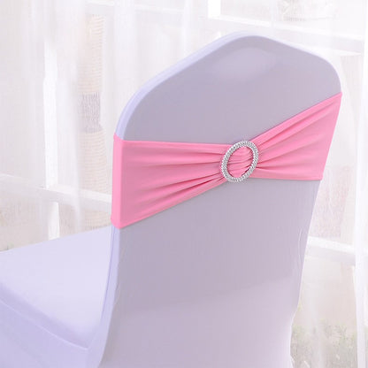Premium 50Pcs Elastic Chair Sash Bands Heavy Duty Spandex Wedding Banquet Decor Adjustable Sliders Reception Party Table Settings