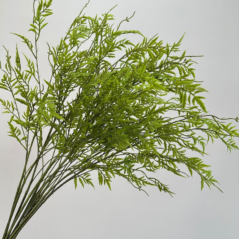 Artificial Persian Fern Bush, Soft Rubber Faux Greenery for Indoor & Outdoor Use, Home, Wedding & Window Display