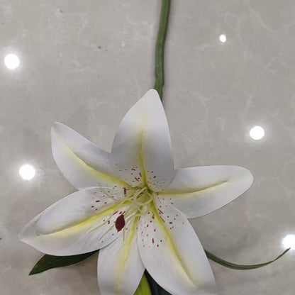 Premium 6 Pack Artificial Stargazer Lilies High Quality Faux Tiger Bouquets Hotel Home Party Flower Arrangements