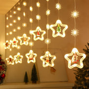 Christmas Snowflake String Lights Ornaments, 10 Ft Fairy Window Lights for Holiday Party Decor, Bulk Set