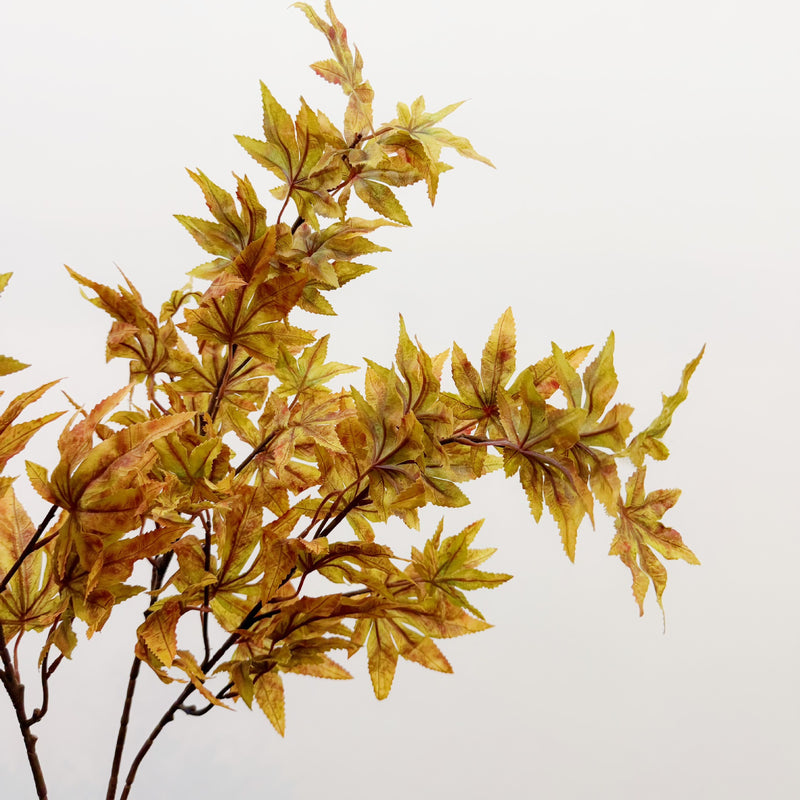 Single Stem Artificial Red Maple Leaf, 31" Faux Silk Fall Decoration for Wedding, Home, and Office Decor