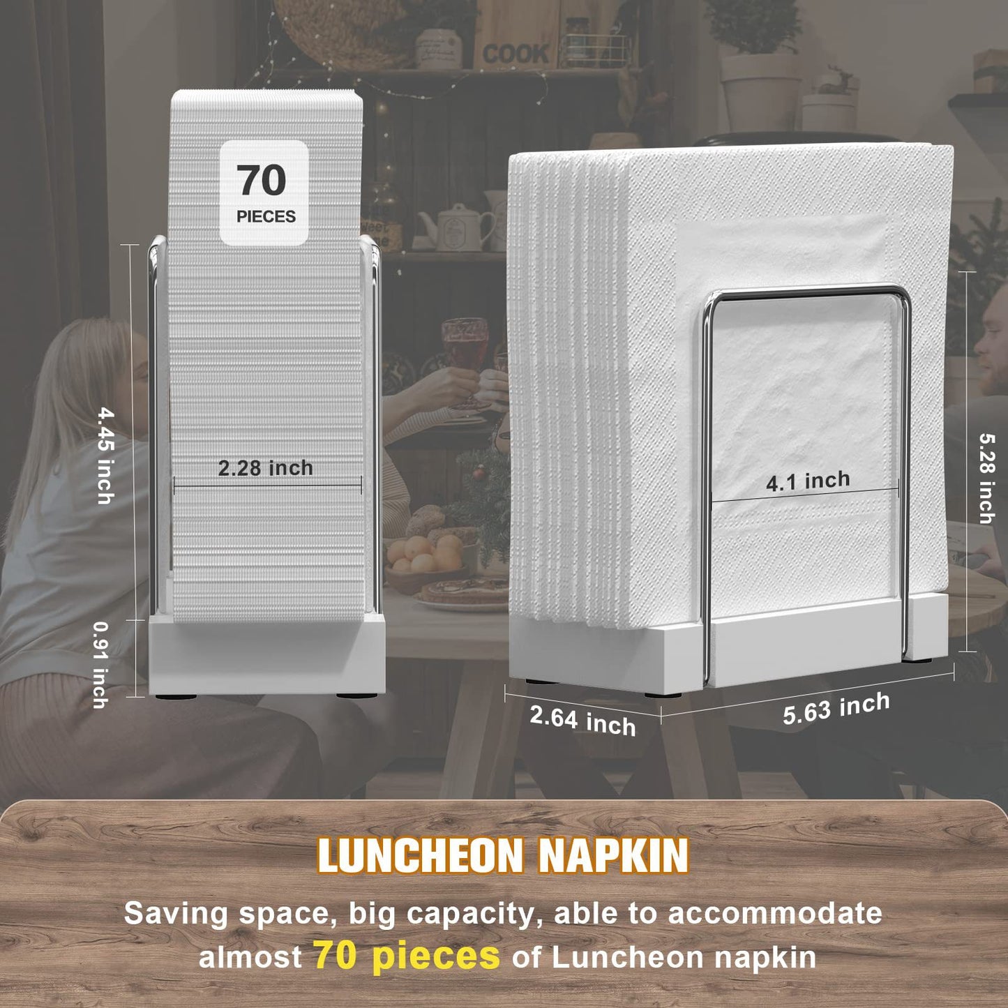 Bulk Table Napkin Holder 2025 Set Bamboo Iron Combo 3 in 1 Organizer Anti-Tip Base Commercial Kitchens Rustic Weddings Wholesale