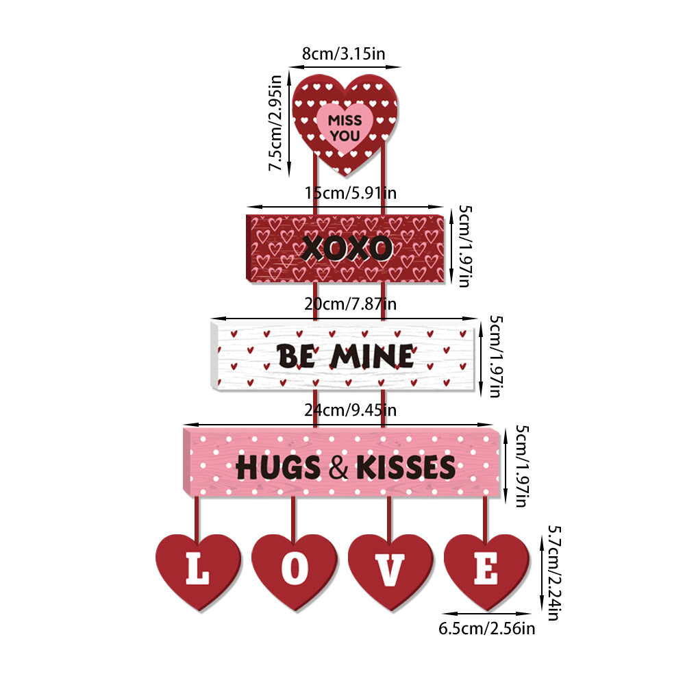 Valentine's Day I LOVE YOU Paper Hanging Decor - 3 Packs (18 Pieces) | Party Door & Wall Decorations