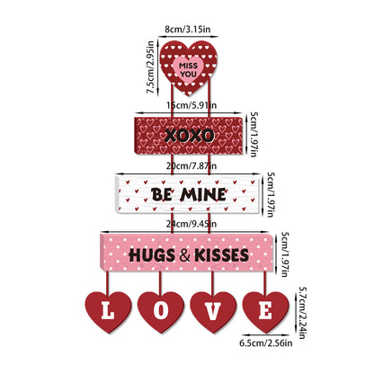 Valentine's Day I LOVE YOU Paper Hanging Decor - 3 Packs (18 Pieces) | Party Door & Wall Decorations