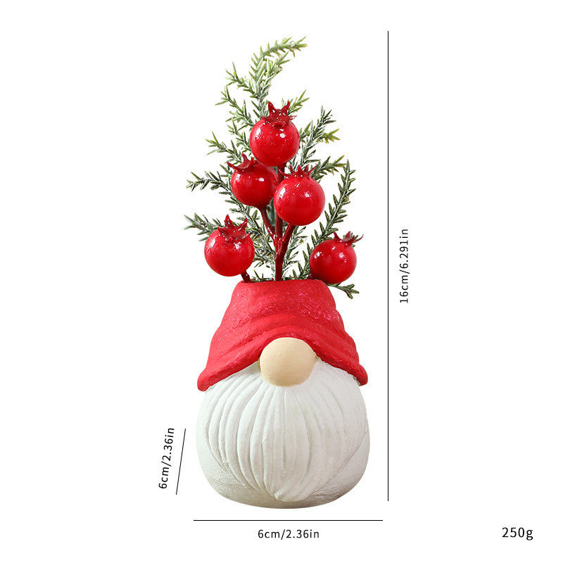 New Resin Christmas Gnome Decoration - Santa-Inspired Figurine for Holiday Home Decor