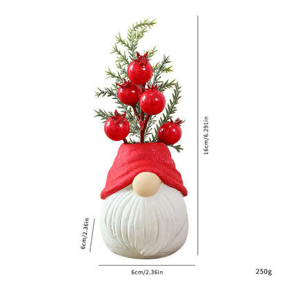 New Resin Christmas Gnome Decoration - Santa-Inspired Figurine for Holiday Home Decor