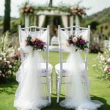 Bridal Shower Chair Tulle Draping - 9.8ft x 29.5in Wedding Party Decor Fabric Romantic Chair & Arch Backdrop