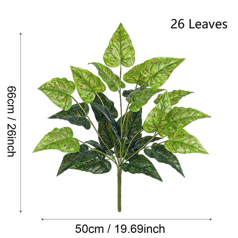 Artificial Snake Plant Bush with Variegated Leaves, 25" Tall Realistic Faux Plant for Home Office Decor, Wedding & Event Styling