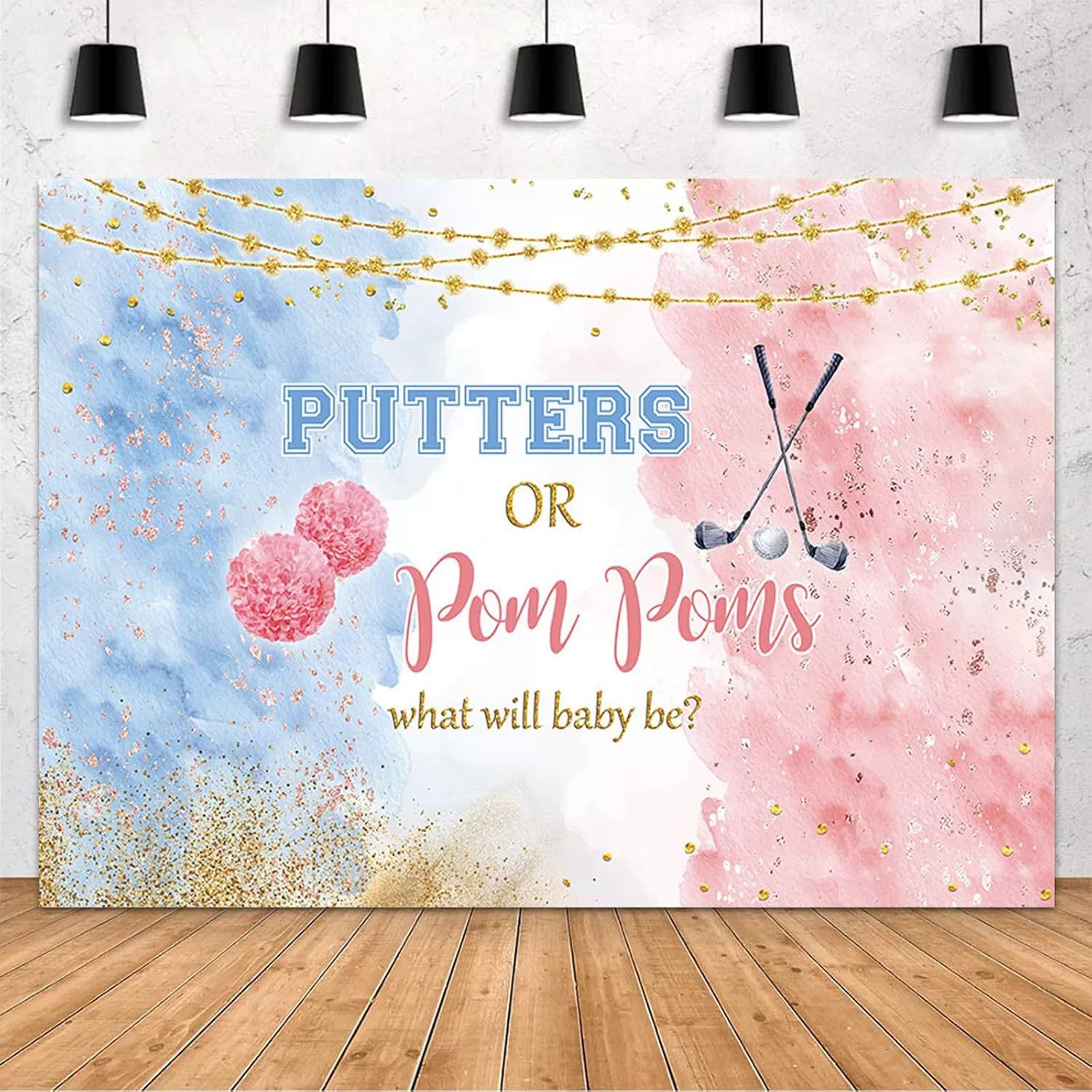 Gender Reveal Backdrop - Birthday & Party Decoration Banner - Photo Background for Celebrations