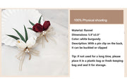Velvet Tulip Corsage 12 Pcs Bulk Artificial Flowers for Bride Bridesmaid Wedding Party