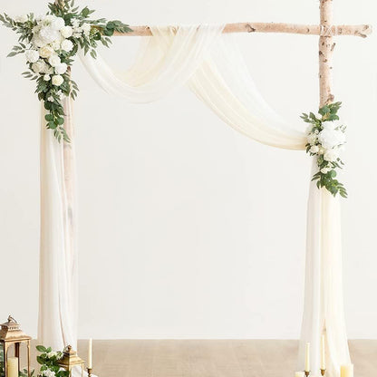 Bulk White Flower Arch 2025 Silk Touch Artificial Rose Wedding Arch with Adjustable Frame for Garden Ceremony Reception Decor Wholesale