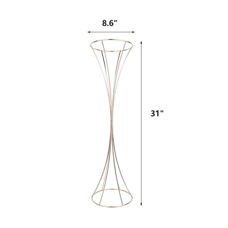 Premium Ornate Metal Floral Vase Centerpiece Rust Resistant Wedding Banquet Decor Hollow Out Anniversary Ceremony Table Settings