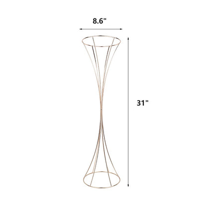 Premium Ornate Metal Floral Vase Centerpiece Rust Resistant Wedding Banquet Decor Hollow Out Anniversary Ceremony Table Settings