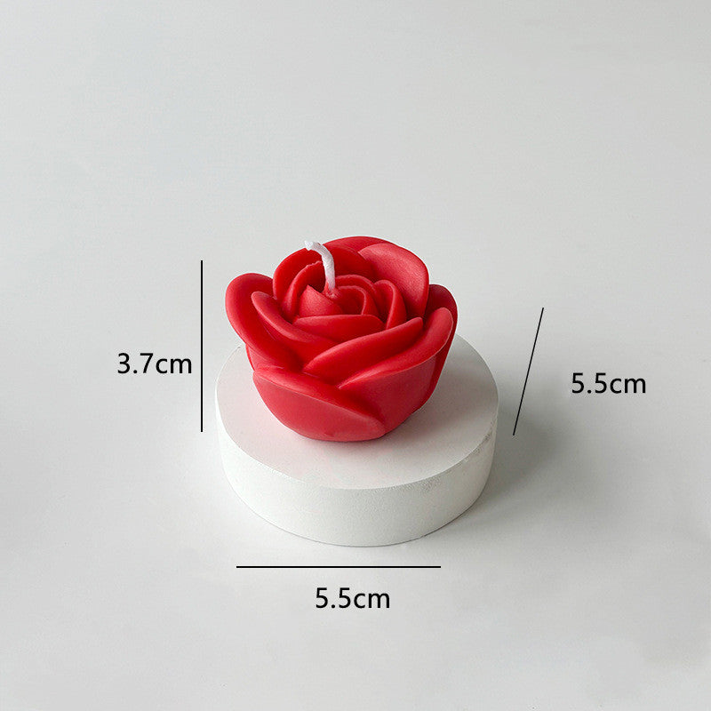 Valentine's Day Rose Aromatic Candle - Realistic Flower Shaped Candle | Romantic Gift