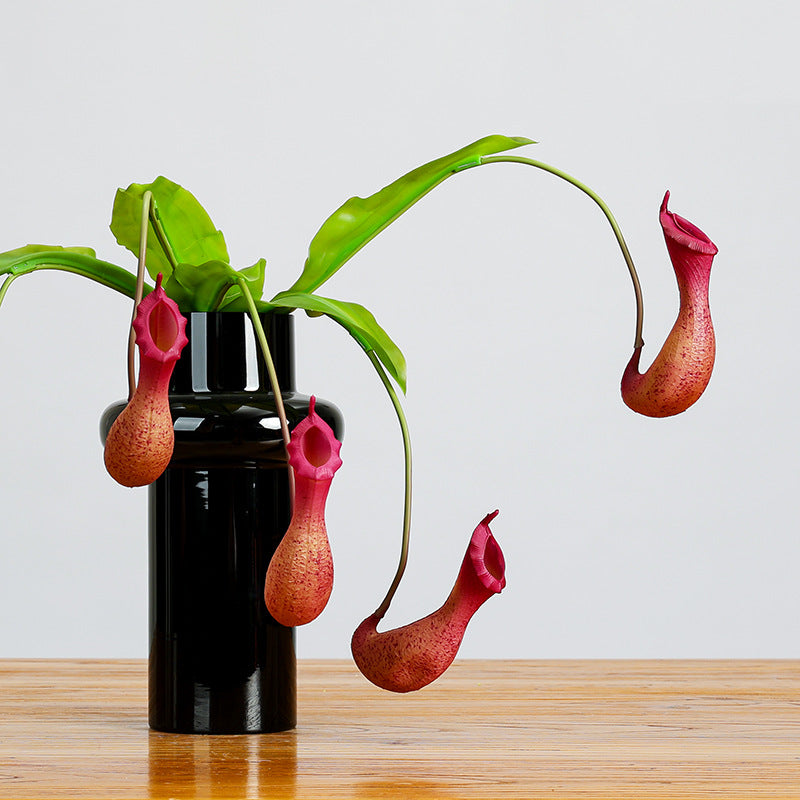 Artificial Trailing Pitcher Plant Vine, 30" Long, Realistic Plastic Green, Orange, or Purple, for Home Decor, Weddings, and Events