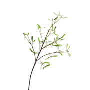 3 Pcs Artificial Mistletoe Stems with Leaf and Pearl Fruit, 12 Inch Winter Xmas Floral Arrangement