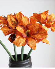 Velvet Amaryllis Stem 24 Inch Artificial Flower Silk Material