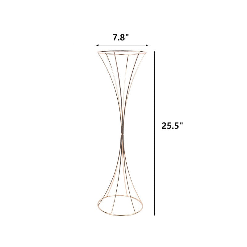 Premium Ornate Metal Floral Vase Centerpiece Rust Resistant Wedding Banquet Decor Hollow Out Anniversary Ceremony Table Settings