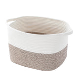 Premium Handwoven Cotton Basket Multi Purpose Storage Organizer for Dog Toys Living Room Nursery & Home Décor