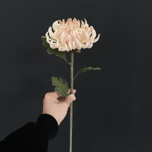Artificial Cactus Daisy Single Stem, Vintage Autumn Tone PU Faux Flower, 23 in, for Home, Wedding & Display