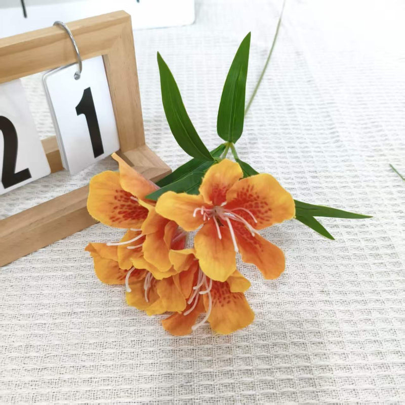 Artificial Azalea Bush with 3 Blooms, 27.5 Inches, Silk-Like Fabric, Perfect for Weddings, Events, and Home Decor