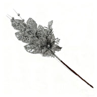 Christmas Gold Glitter Lily Ornament - 17" Christmas Tree Topper Decoration