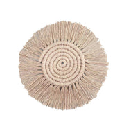 Bulk 2 Pcs Boho Hand-Woven Coasters with Tassel For House Warming Gifts Wholesale