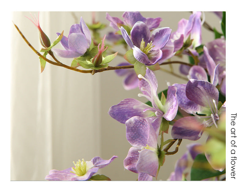 Artificial Jasmine Vine, Single Stem with 9 Blooms, 31" Tall, Silk-Like Fabric, Perfect for Home Decor, Weddings & Events