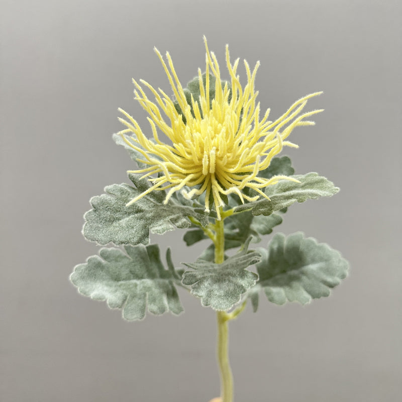 15" Artificial Eryngium Single Stem, Silk-Like Fabric, Wedding & Home Decor