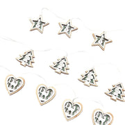 67" LED String Lights Bulk Set with Star, Xmas Tree, Heart Shapes for Holiday Decoration