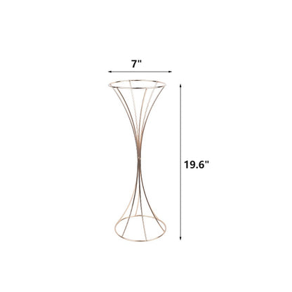 Premium Ornate Metal Floral Vase Centerpiece Rust Resistant Wedding Banquet Decor Hollow Out Anniversary Ceremony Table Settings