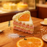 Wedding Decor Mini Faux Cream Cake Set - 10 Pcs Triangle Mousse Fake Fruit Cake Resin Charms (3 Colors)
