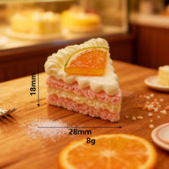 Wedding Decor Mini Faux Cream Cake Set - 10 Pcs Triangle Mousse Fake Fruit Cake Resin Charms (3 Colors)