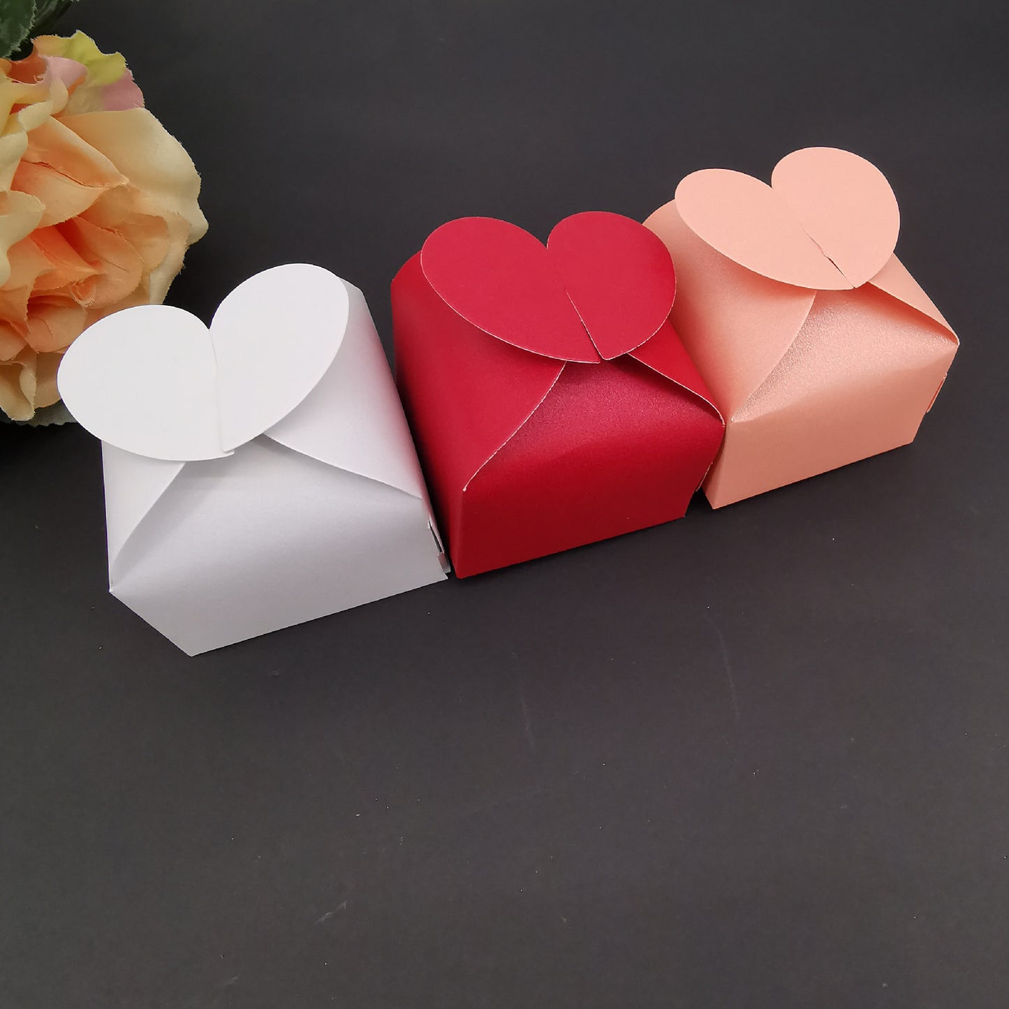 Bulk 50pcs Valentine's Day Candy Box For Wedding Party Guest Reception Packaging Box Wholesale