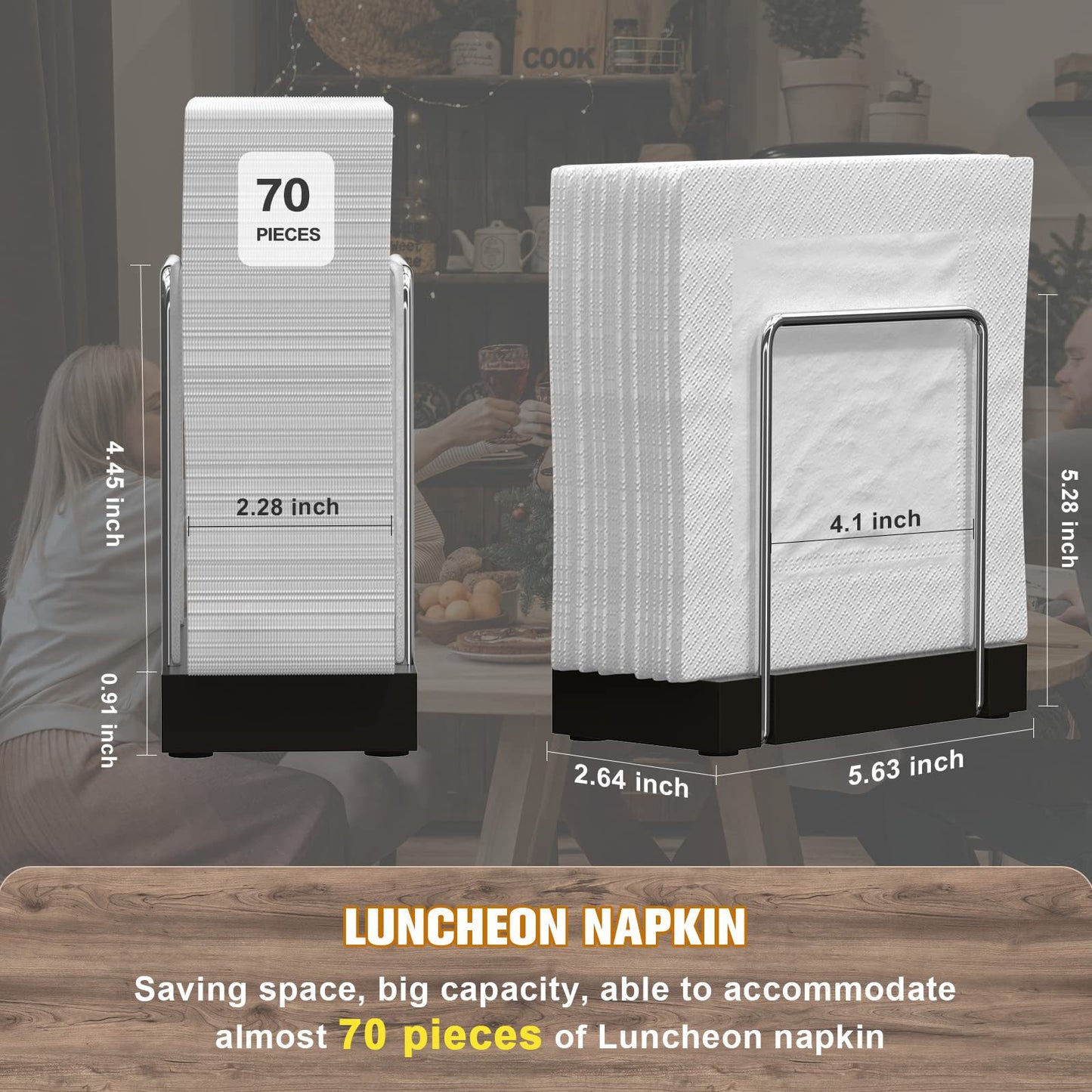 Bulk Table Napkin Holder 2025 Set Bamboo Iron Combo 3 in 1 Organizer Anti-Tip Base Commercial Kitchens Rustic Weddings Wholesale